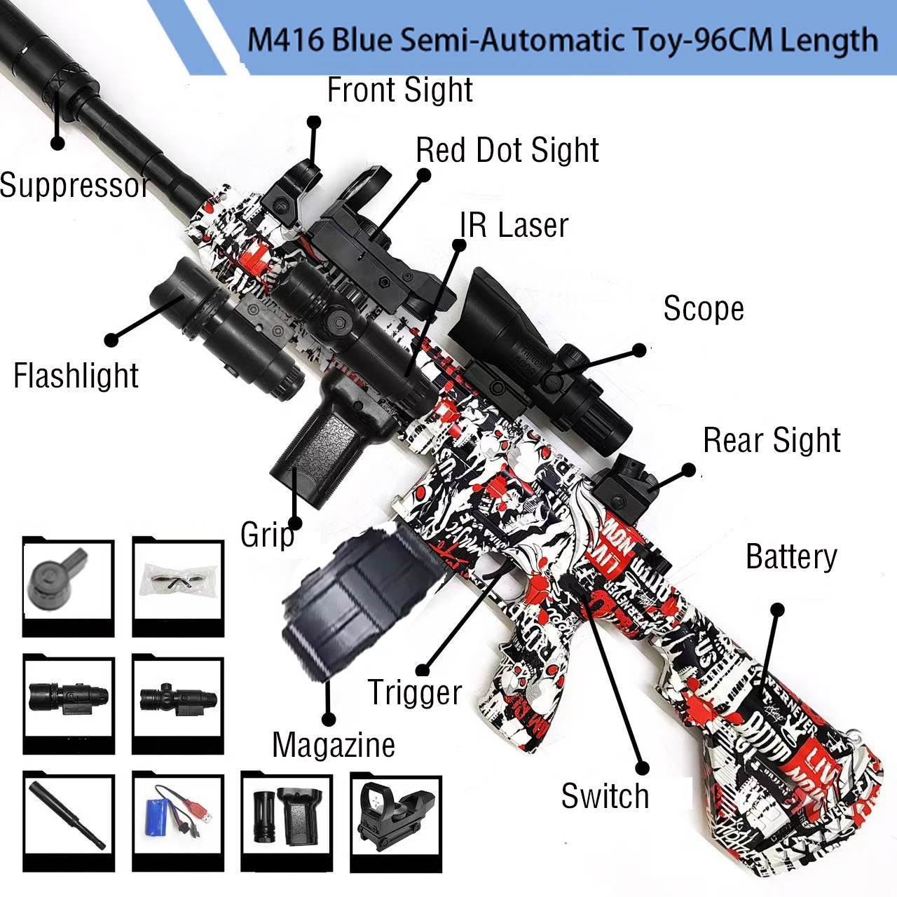 Outdoor Adventure At - 2025 Advanced M416 Gel Ball Blaster