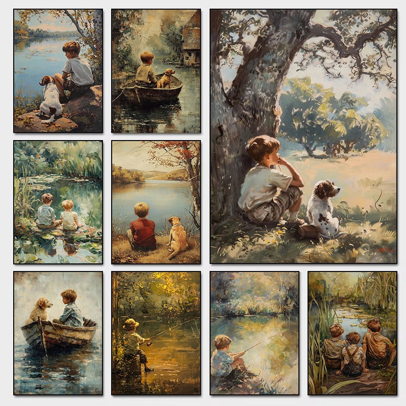 Vintage Boys Room Art Poster B - огляд і ціна Outdoor Adventure With Kids