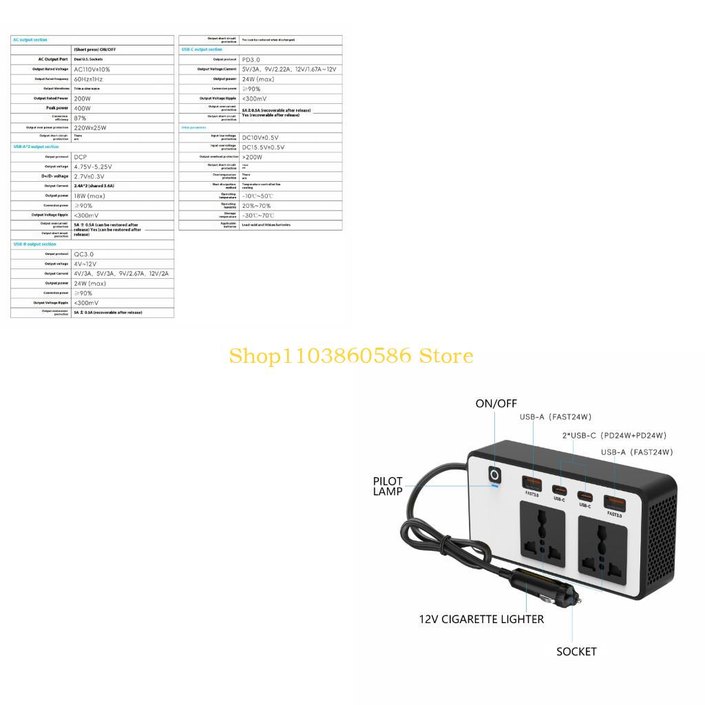 242A 200W Car Power Converter  - огляд і ціна Outdoor Adventure Outlet