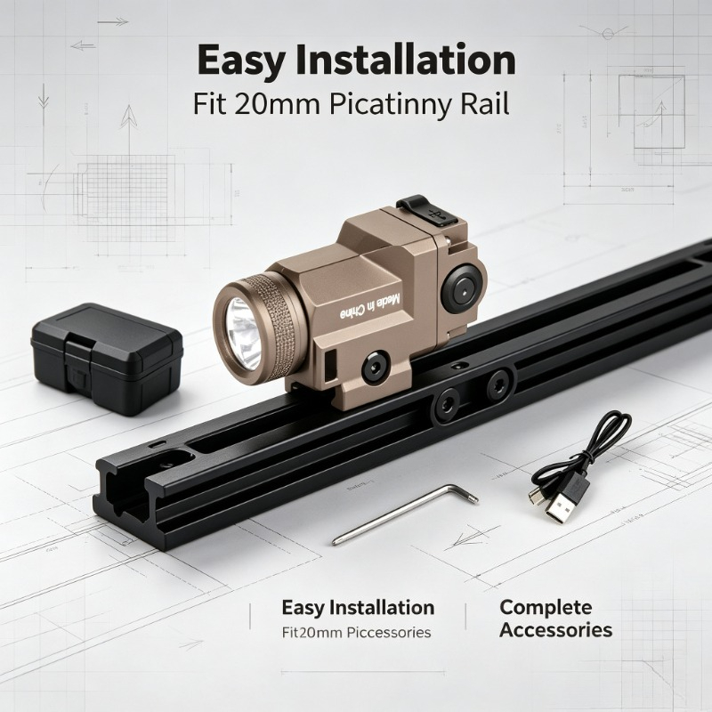20mm Rail‑Fitted Metal LED Fla - огляд і ціна Outdoor Adventure Hobbies