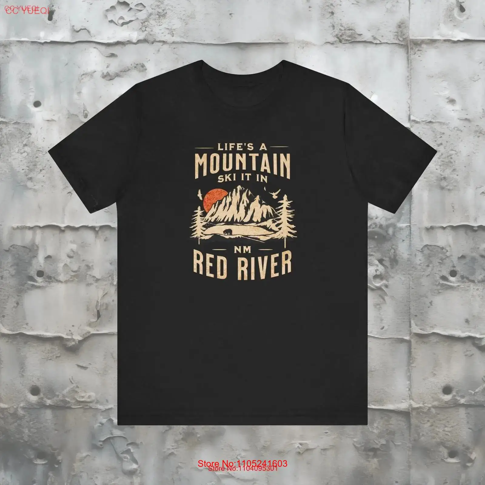 Mountain Skiing T Shirt Red Ri - огляд і ціна Outdoor Adventure Resorts